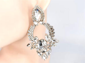 DANGLING RHINESTONE EARRINGS ( 6001 GDCL )