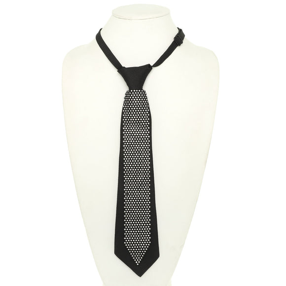 BLACK STONE NECKTIE NECKLACE ( 1531 BK )
