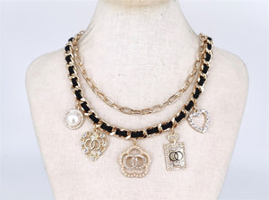 Gold Blue Flower Clear Stones ( 1187 GDBKCL )