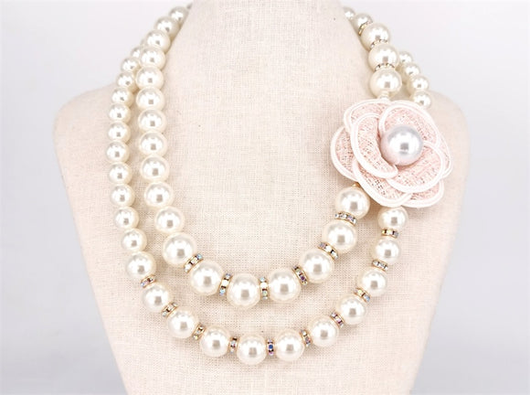 PEARL FLOWER NECKLACE SET ( 2059 GDPKCR )