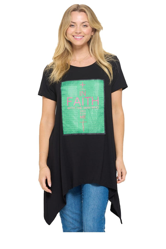 FAITH GREEN BLACK SHIRT ( 0142 BKA )