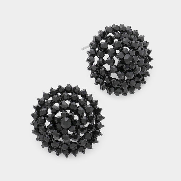 BLACK SUNBURST EARRINGS ( 1774 BK )