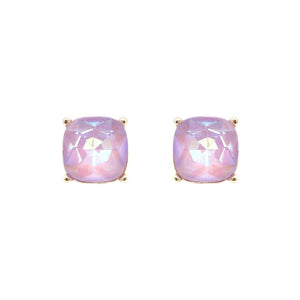 GOLD EARRINGS Lavender DIAMOND STONES ( 5284 GDLVD )