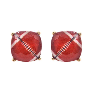 GOLD FOOTBALL EARRINGS ( 5423 GD )