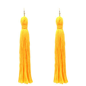 Orange Tassel Earrings ( 6081 ORG )