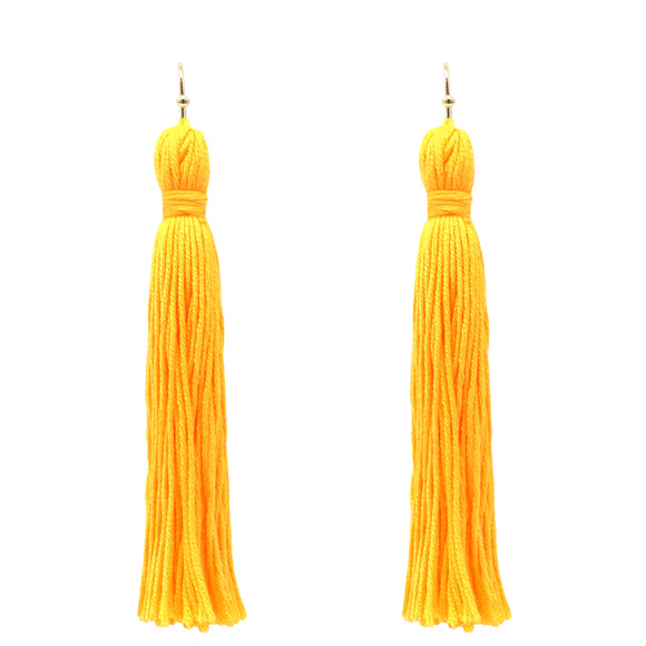 Orange Tassel Earrings ( 6081 ORG )