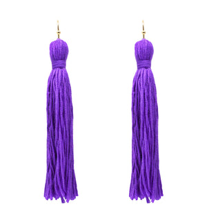 Purple Tassel Earrings ( 6081 PUR )