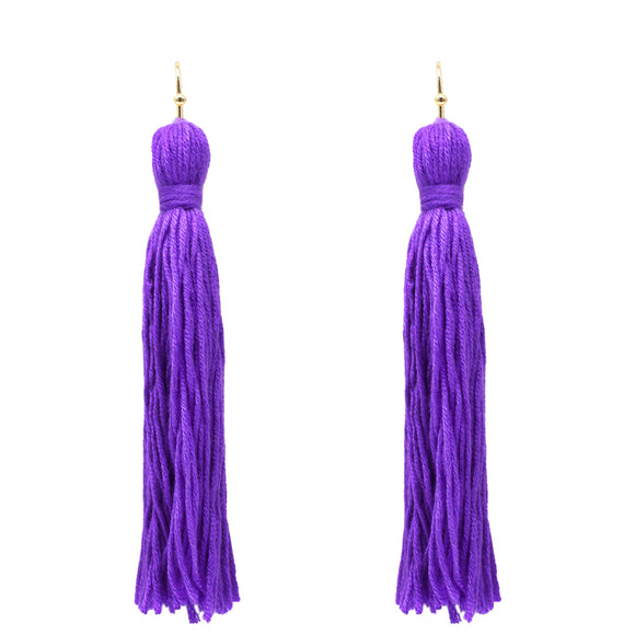 Purple Tassel Earrings ( 6081 PUR )