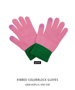 GREEN PINK GLOVES TOUCH SMART(320080)