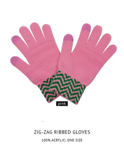 GREEN PINK GLOVES TOUCH SMART(320082)