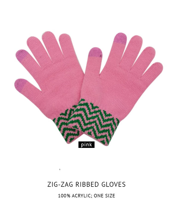 GREEN PINK GLOVES TOUCH SMART(320082)