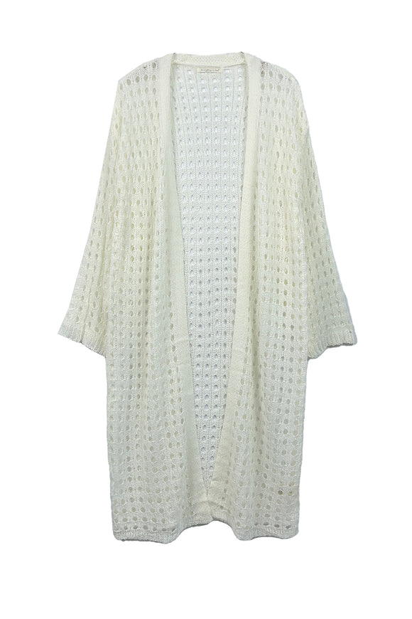 White Crochet Long Cardigan ( 310161 WHT )