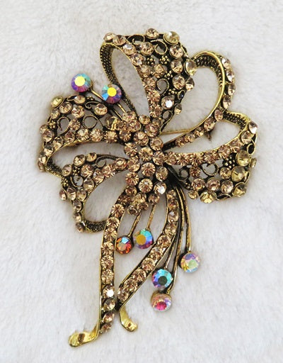 BROWN BROOCH PIN ( 2978 BN )