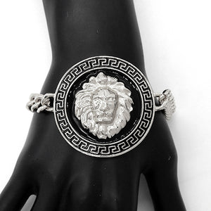 SILVER BRACELET LION HEAD ( 8007 RD )