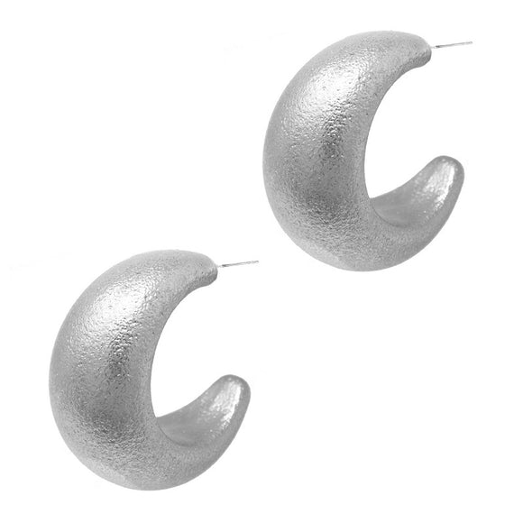 Silver Hoop Earrings ( 2147 WS )
