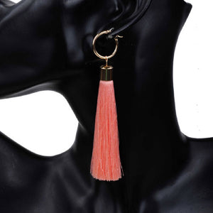 Gold Pink Color Thread Earrings ( 2523 GDNUD )