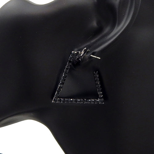 TRIANGULAR BLACK EARRINGS ( 3051 BNJET )