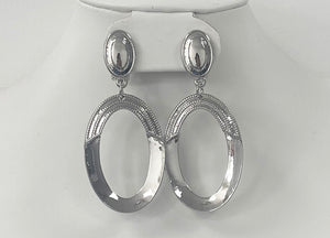 SILVER CLIP ON EARRINGS ( 3081 S )