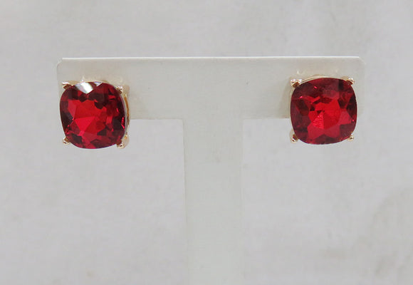 RED COLOR Stud Earrings ( 3095 RD )