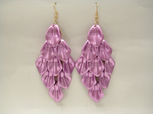 Matte Purple Dangling Earrings ( 3141 MPP )