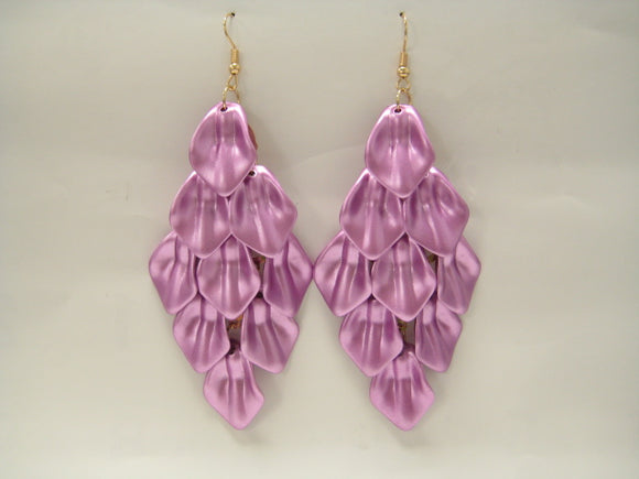 Matte Purple Dangling Earrings ( 3141 MPP )