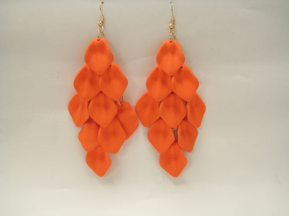 Orange Dangling Earrings ( 3141 OR )
