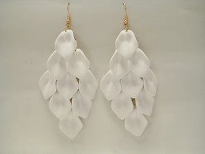 White Dangling Earrings ( 3141 WT )