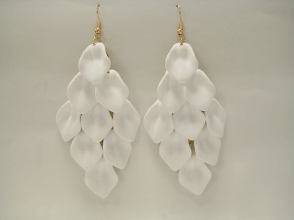 White Dangling Earrings ( 3141 WT )