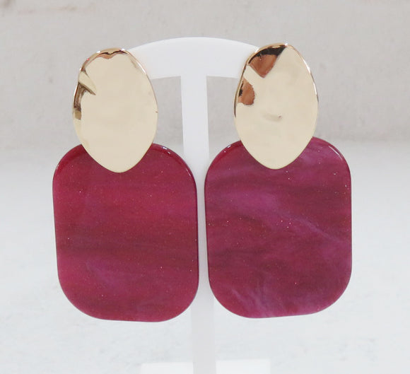 FUCHSIA EARRINGS ( 3414 FS )