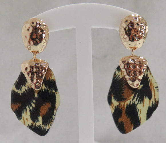 LEOPARD PRINT POST EARRINGS ( 3422 LEOP )
