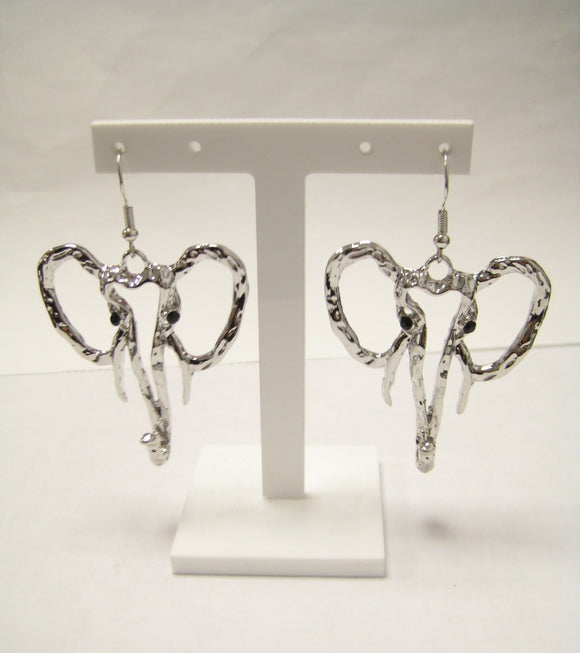 SILVER ELEPHANT EARRINGS ( 3872 S )