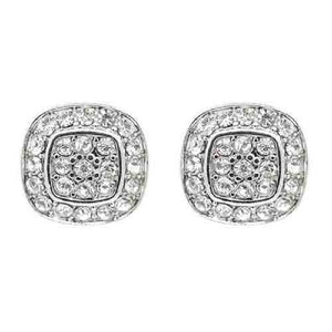 SILVER STUD EARRINGS CLEAR STONES ( 4220 SVCL )