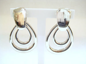 SILVER CLIP ON EARRINGS ( 3266 S )