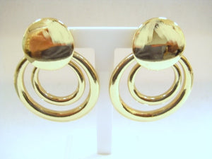 GOLD CLIP ON EARRINGS ( 3267 G )