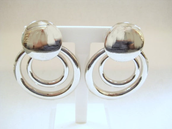 SILVER CLIP ON EARRINGS ( 3267 S )