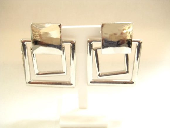 SILVER CLIP ON EARRINGS ( 3270 S )