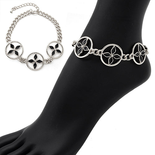 SILVER CHARM ANKLET ( 2041 RDBLK )