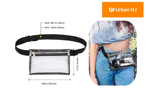 BLACK CLEAR FANNY PACK ( 960 )