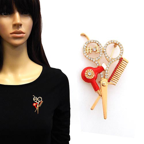 GOLD BROOCH ( 2164 GDRED )