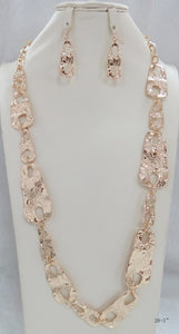 GOLD LINK NECKLACE SET ( 5057 G )