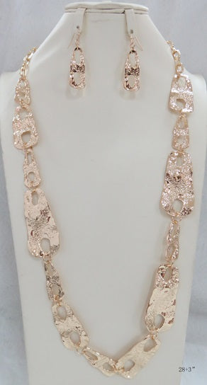 GOLD LINK NECKLACE SET ( 5057 G )