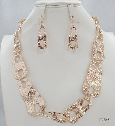 GOLD METAL NECKLACE SET ( 5058 G )