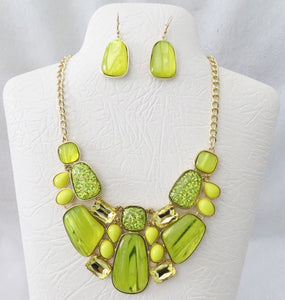 GOLD YELLOW NECKLACE SET ( 5066 GYL )