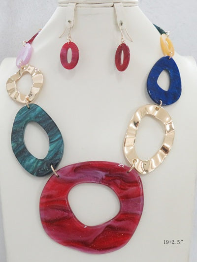 ACRYLIC NECKLACE SET ( 5095 MT )