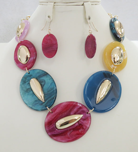 NECKLACE SET ACRYLIC ( 5097 MT )