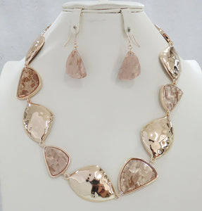 GOLD BROWN NECKLACE SET ( 5133 BN )