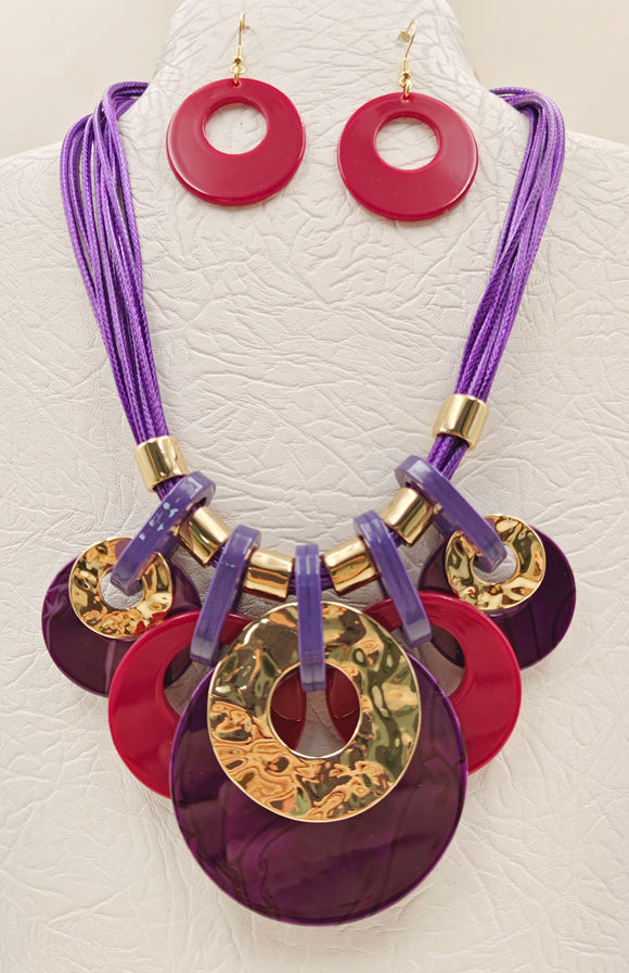 ACRYLIC NECKLACE SET ( 5153 PP )