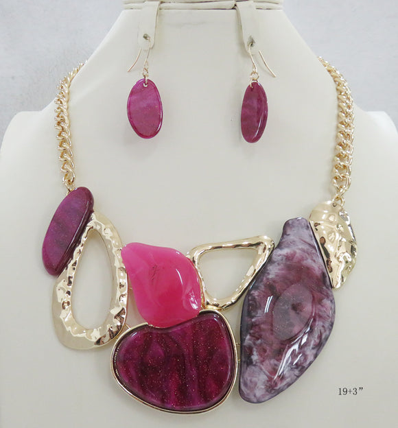 ACRYLIC NECKLACE SET ( 5155 FS )