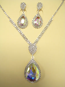 RHINESTONE NECKLACE SET ( 5216 SAB )