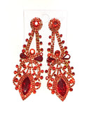 GOLD RED EARRINGS STONES ( 2021 GRDCLIP )